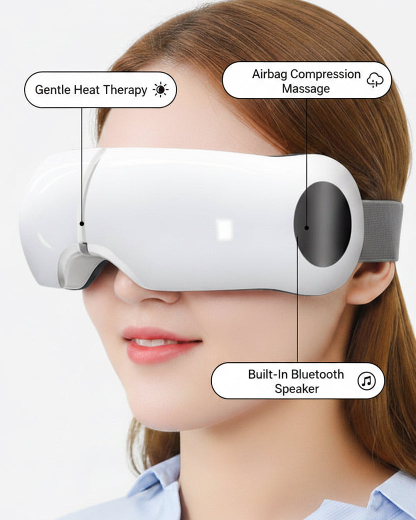 EaseOra Smart Airbag Thermal Eye Massager — Bluetooth speaker feature